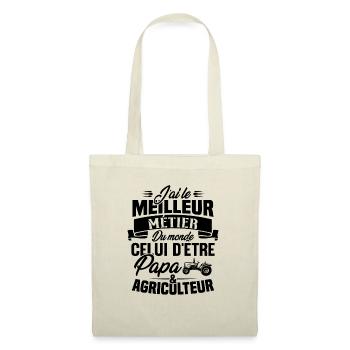Papa et agriculteur, Cadeau papa agriculteur - Sac en tissu - nature - Devant