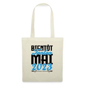 Cadeau Annonce grossesse bientôt Tonton Mai 2023 - Sac en tissu - nature - Devant