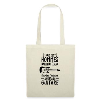 Les meilleurs hommes jouent à la guitare - Sac en tissu - nature - Devant