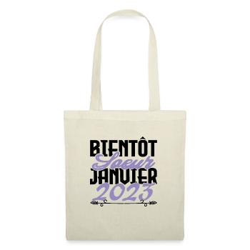 Annonce grossesse. bientôt Sœur Janvier 2023.soeur - Sac en tissu - nature - Devant