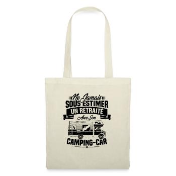 Un retraité avec son camping-car - humour cadeau - Sac en tissu - nature - Devant
