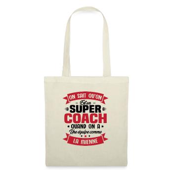 On sait qu'on est un super coach - Sac en tissu - nature - Devant