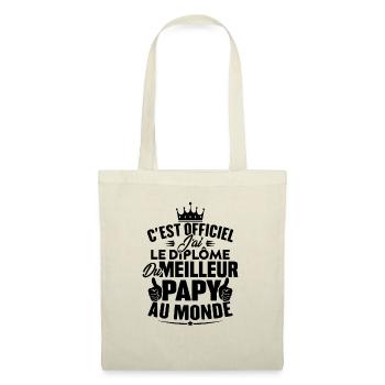 Meilleur papy au monde - Sac en tissu - nature - Devant