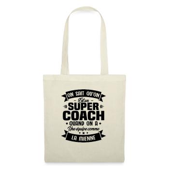 On sait qu'on est un super coach - Sac en tissu - nature - Devant