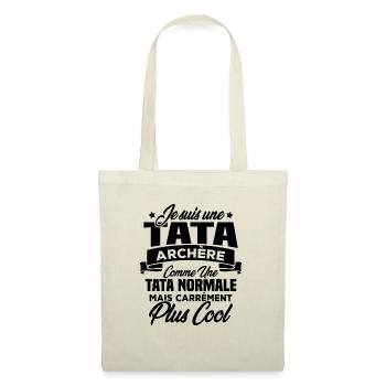 Je suis une tata archère - Sac en tissu - nature - Devant