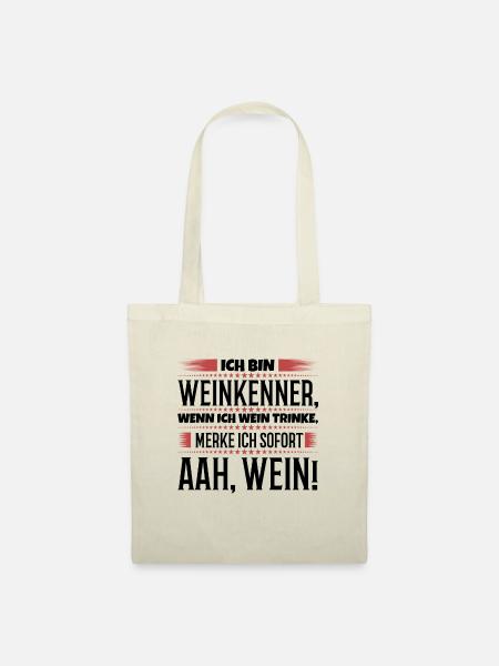 Weinkenner sind die besten - Stoffbeutel - Natur