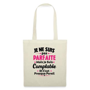 Pas parfaite mais je suis Comptable - Sac en tissu - nature - Devant