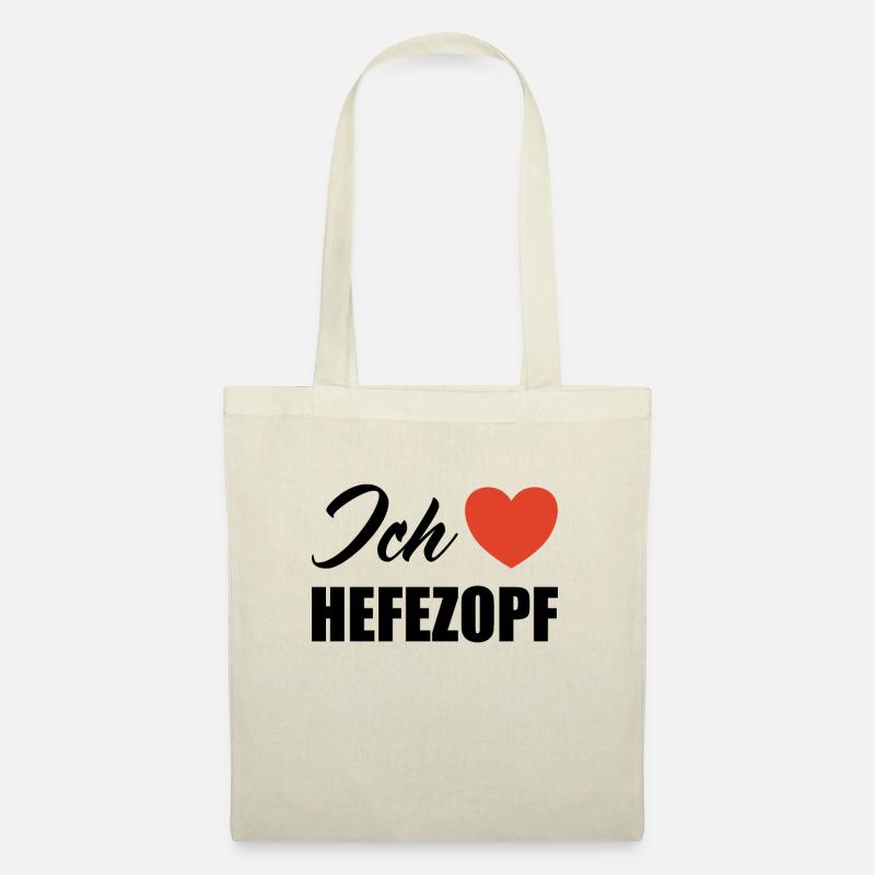 Ich liebe Hefezopf - Stoffbeutel - Natur