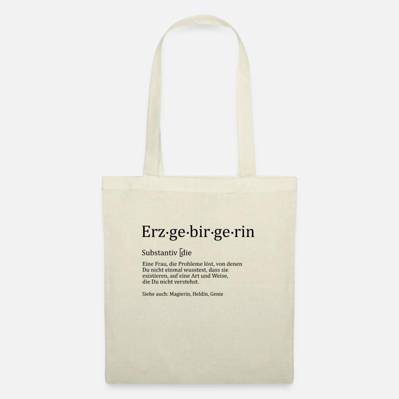 Erzgebirgerin Substantiv - Stoffbeutel - Natur