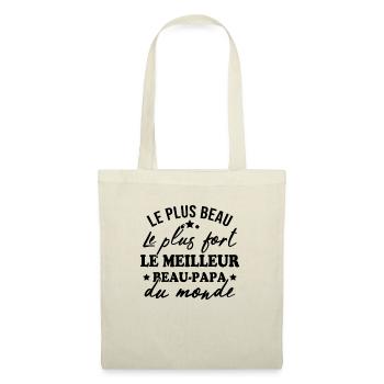 le meilleur beau papa du monde - Sac en tissu - nature - Devant
