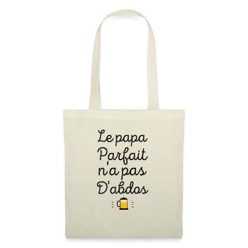 Le papa parfait n'a pas d'abdos - Sac en tissu - nature - Devant