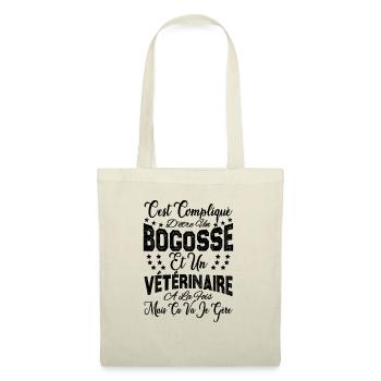 c'est compliqué être un Bogosse et un Vétérinaire. - Sac en tissu - nature - Devant
