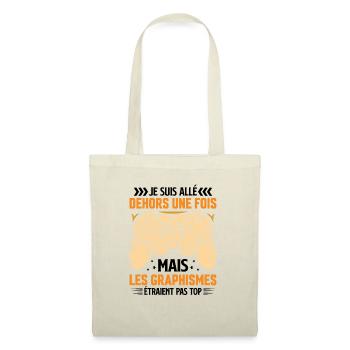 Humour cadeau console graphisme jeux vidéo - Sac en tissu - nature - Devant