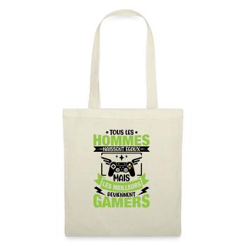 Hommes naissent égaux meilleurs deviennent gamers - Sac en tissu - nature - Devant
