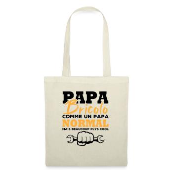 Papa bricolo comme un papa normal - Sac en tissu - nature - Devant