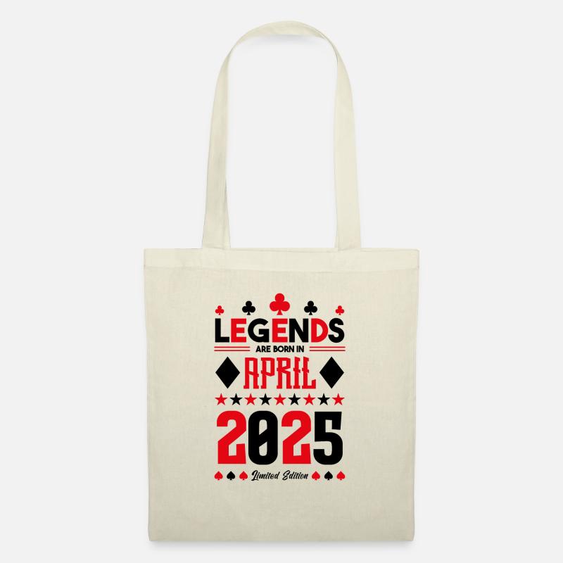 Geburtstagsgeschenk April 2025. Kartenspiele. - Stoffbeutel - Natur