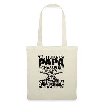 Un papa chasseur c'est comme un papa normal - Sac en tissu - nature - Devant