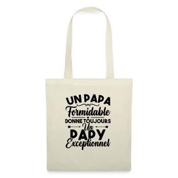 un papa formidable donne un papy exceptionnel - Sac en tissu - nature - Devant