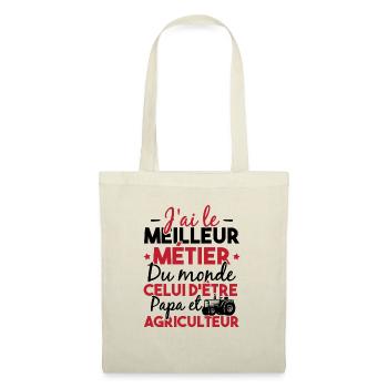 Papa et Agriculteur - Humour papa agriculteur - Sac en tissu - nature - Devant