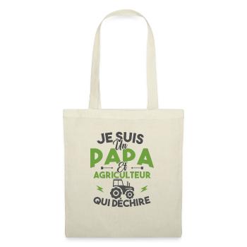 Papa et agriculteur - Sac en tissu - nature - Devant