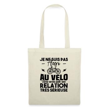 Je ne suis pas accro au vélo - Sac en tissu - nature - Devant