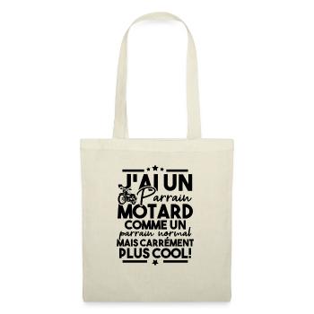 J ai un parrain motard comme un parrain normal - Sac en tissu - nature - Devant