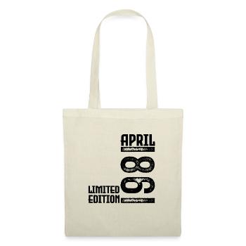 Cadeau Avril 1981. Anniversaire avril 1981. April. - Sac en tissu - nature - Devant