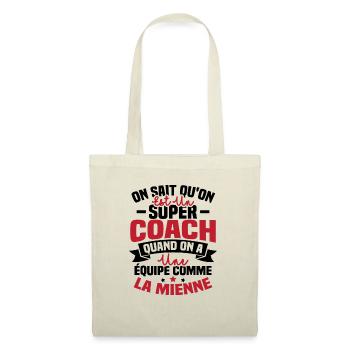 On sait qu'on est un super coach - Sac en tissu - nature - Devant