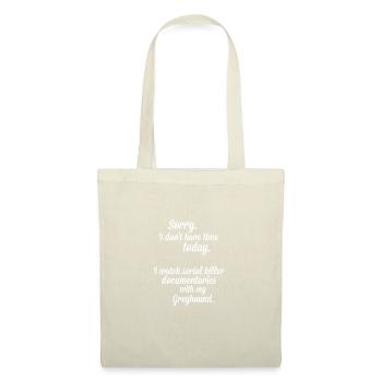 I watch documentaries with my Greyhound - Tote Bag - nature - Front