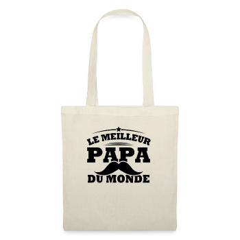 Le meilleur papa du monde personnalisés - Sac en tissu - nature - Devant