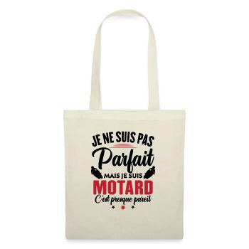 Je ne suis pas parfait mais je suis motard - Sac en tissu - nature - Devant