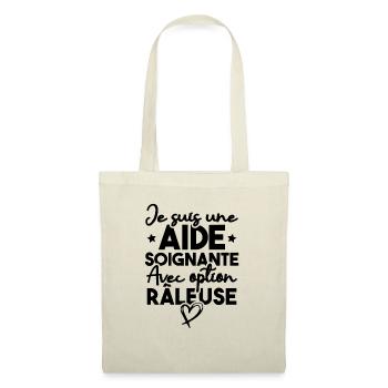 Je suis une aide-soignante avec option râleuse - Sac en tissu - nature - Devant