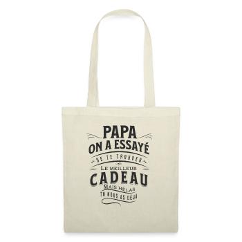 Meilleur cadeau pour Papa - Fête des pères - Sac en tissu - nature - Devant