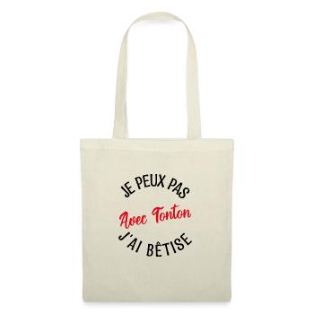 Cadeau Tonton, cadeau oncle, tonton de l'année. - Sac en tissu - nature - Devant