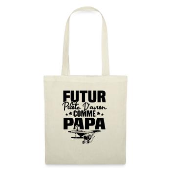 Futur Pilote d'avion comme Papa - Sac en tissu - nature - Devant