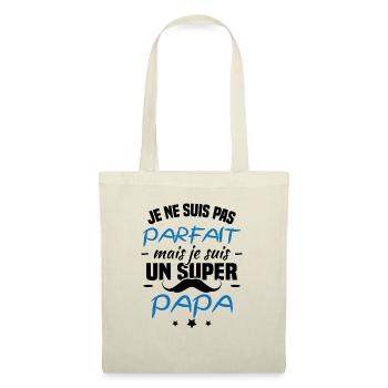 Je ne suis pas parfait mais je suis un super papa - Sac en tissu - nature - Devant