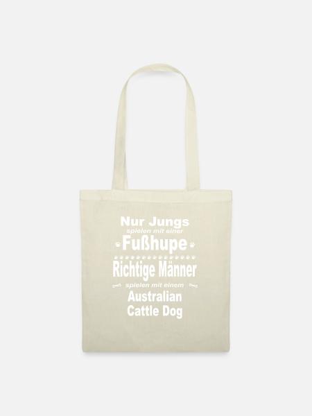 Jungs, Männer, Fußhupe - Australian Cattle Dog - Stoffbeutel - Natur