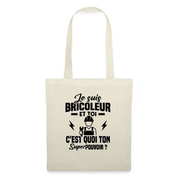 Je suis bricoleur - Sac en tissu - nature - Devant
