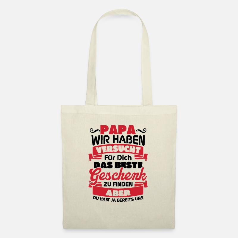Papa bestes Geschenk - Stoffbeutel - Natur