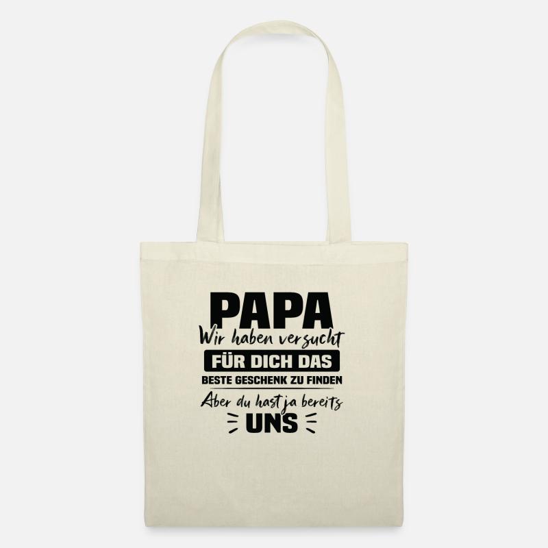 Papa bestes Geschenk - Stoffbeutel - Natur