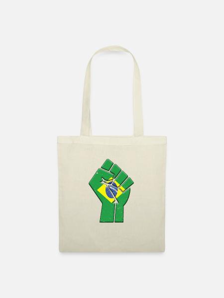 Brasilien-Flagge Brasilianischer Landstolz Einheimische Familie - Stoffbeutel - Natur