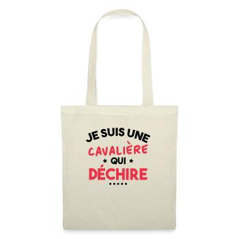 Je suis Une cavalière Qui déchire - Sac en tissu - nature - Devant