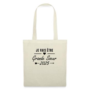 Je Vais Être Grande Sœur 2025 - Sac en tissu - nature - Devant