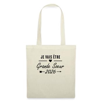 Je Vais être Grande Soeur 2026 - Sac en tissu - nature - Devant