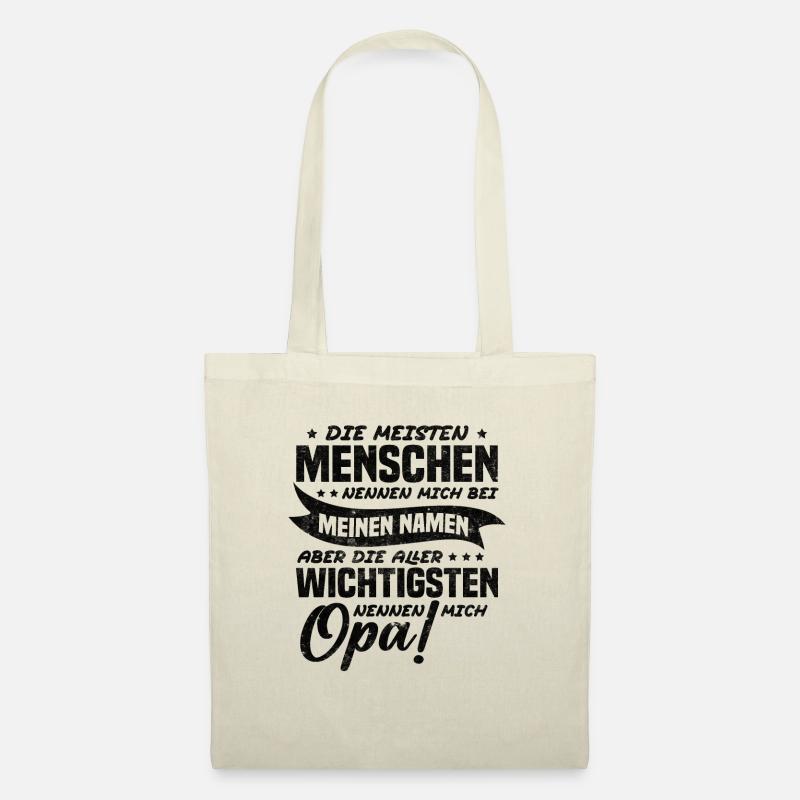 Die aller wichtigsten nennen mich opa - Stoffbeutel - Natur