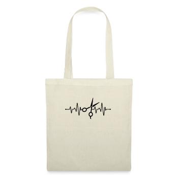 Coiffeur Heartbeat - Sac en tissu - nature - Devant