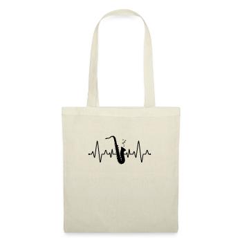 Heartbeat Saxophone - Sac en tissu - nature - Devant