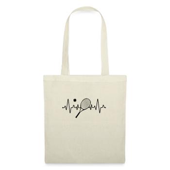 Battement de cœur de tennis - Sac en tissu - nature - Devant