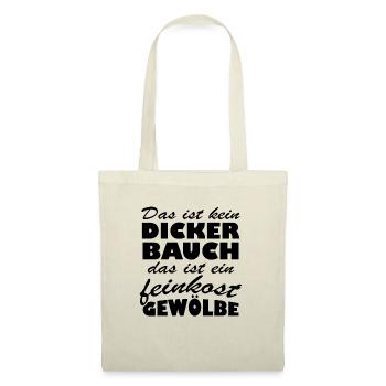 Bauch das ist ein feinkost gewölbe - Stoffbeutel - Natur - Vorne