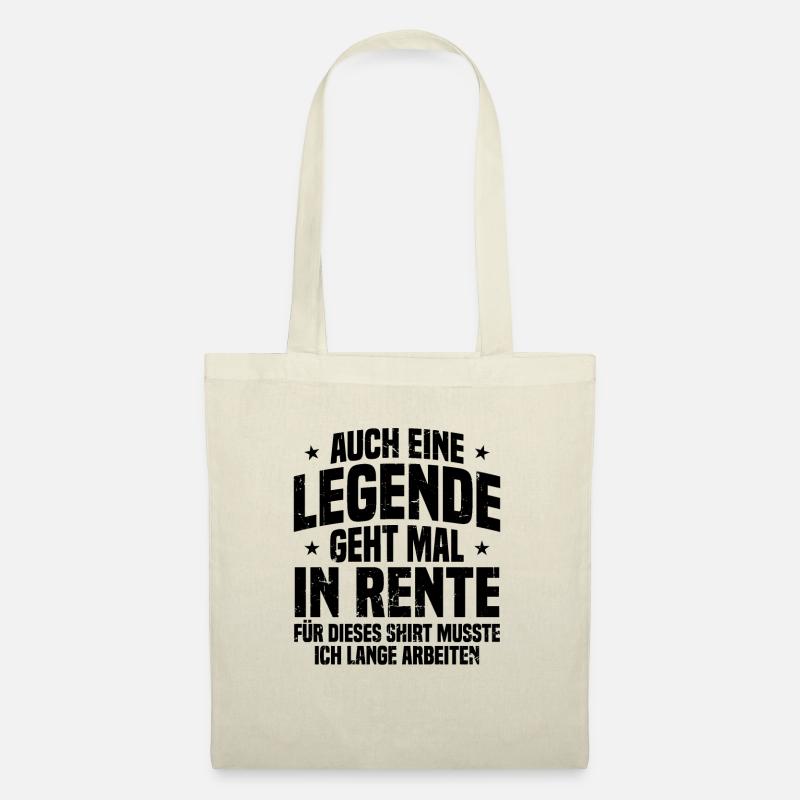 Auch Eine Legende Geht Mal In Rente Geschenk Rente - Stoffbeutel - Natur